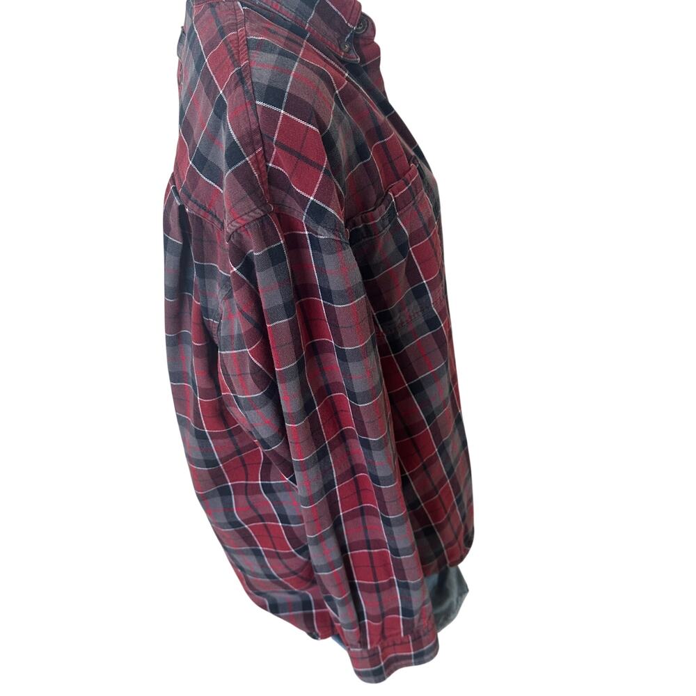 Montana Camping Plaid Flannel Shirt XL Upcycle Unique Last Best Place Outdoors - Picture 3 of 6